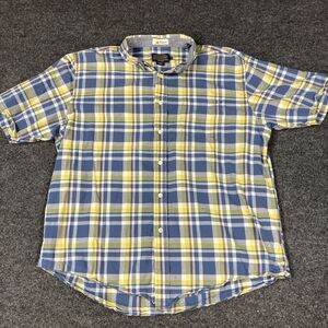 Surf Pendleton Shirt Mens XL Plaid Multicolor Short Sleeve Button Down Blue